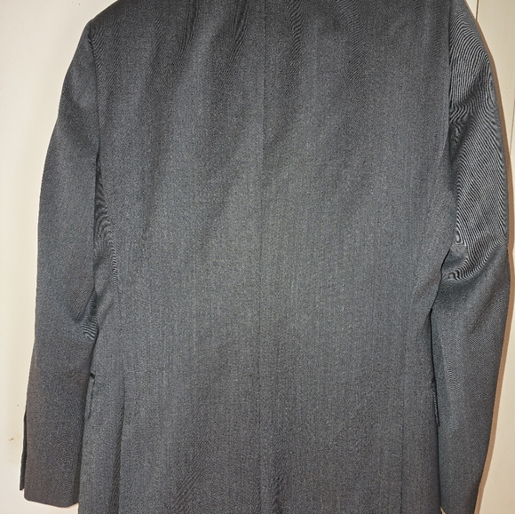 Indochino 3-Piece Charcoal Gray Custom Suit Jacket Vest Pants 36S Slim Fit